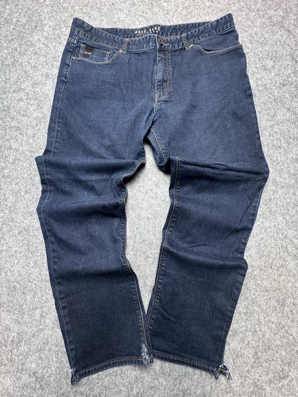 Marc Ecko Cut & Sew Jeans Mens 38x30 Blue Dark Wash Relaxed Straight Denim Pants